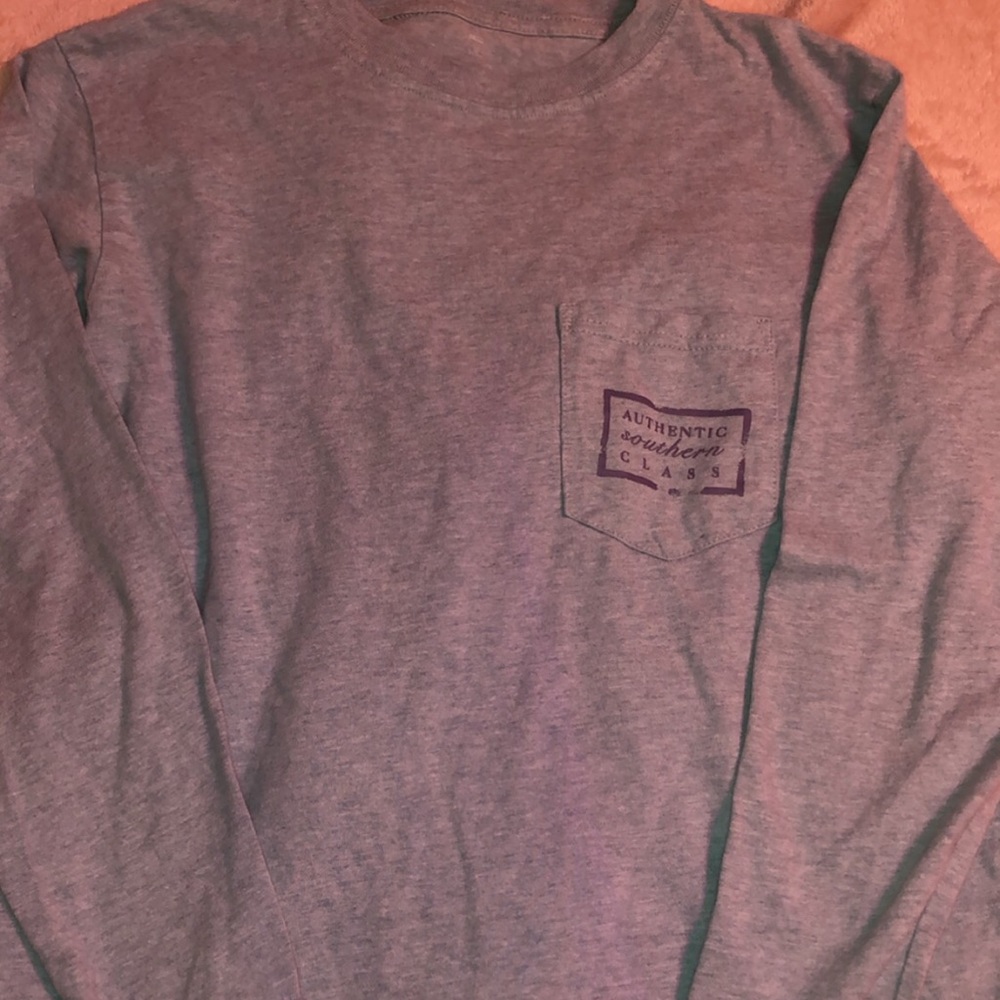 Blue southern marsh long sleeve shirt